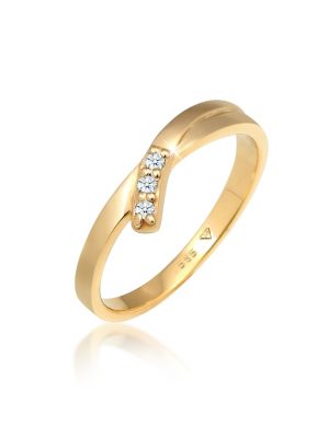 Ring Verlobungsring Diamant (0.04 Ct.) 585 Gelbgold Elli DIAMONDS Gold