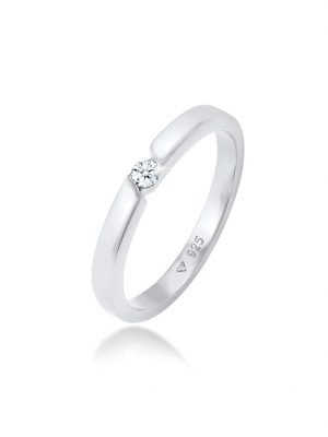 Ring Verlobungsring Diamant (0.06 Ct.) 925 Silber Elli DIAMONDS Silber