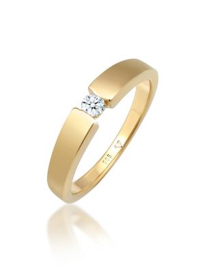 Ring Verlobungsring Diamant (0.11 Ct.) 585 Gelbgold Elli DIAMONDS Gold