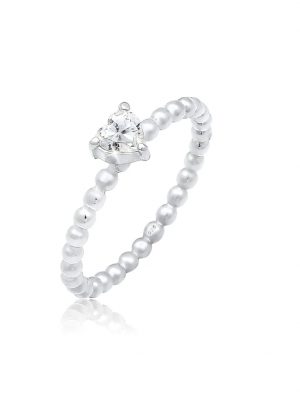 Ring Verlobungsring Herz Zirkonia Kristall 925 Silber Elli Silber