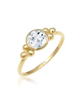 Ring Verlobungsring Kugeln Topas Edelstein 375 Gelbgold Elli Premium Gold