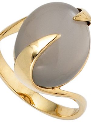 SIGO Damen Ring 585 Gold Gelbgold 1 Mondstein Goldring