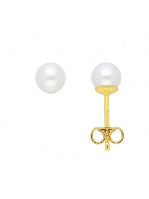 1 Paar 333 Gold Ohrringe / Ohrstecker mit Süßwasser Zuchtperle 1001 Diamonds Gold