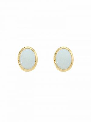 1 Paar 585 Gold Ohrringe / Ohrstecker mit Opal 1001 Diamonds Blau