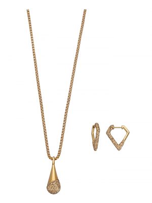 2tlg. Schmuck-Set mit 'Stardust' Beschichtung Jacques Lemans Gelbgoldfarben