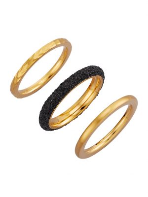 3tlg. Damenring-Set Jaques Lemans La Passion Jacques Lemans Gelbgoldfarben
