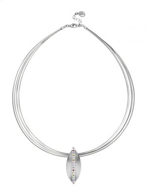 6rhg. Collier mit synth. Zirkonia Yvette Ries Multicolor