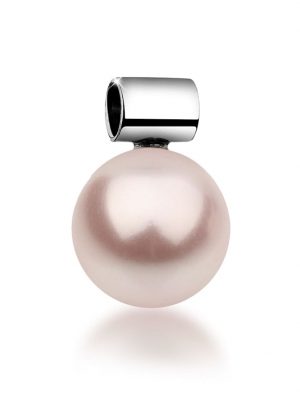 Anhänger Basic Synthetische Perle 925 Silber Nenalina Rosa