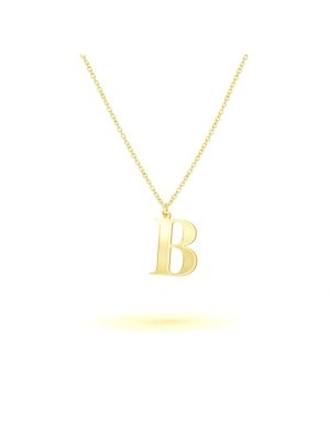 Anhänger mit Kette 925/- Sterling Silber 45cm Glänzend Beka & Bell Gelb