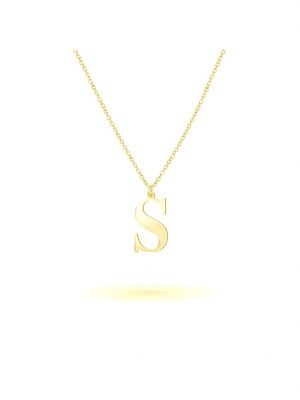 Anhänger mit Kette 925/- Sterling Silber 45cm Glänzend Beka & Bell Gelb