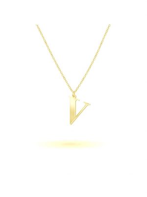 Anhänger mit Kette 925/- Sterling Silber 45cm Glänzend Beka & Bell Gelb