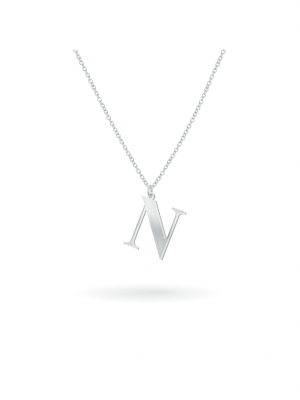 Anhänger mit Kette 925/- Sterling Silber 45cm Glänzend Beka & Bell Weiß
