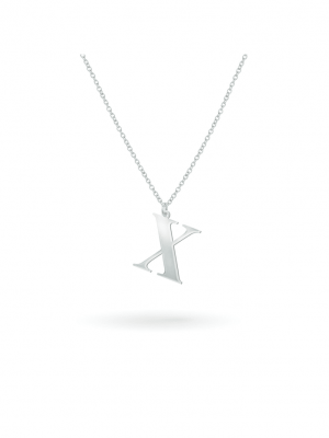 Anhänger mit Kette 925/- Sterling Silber 45cm Glänzend Beka & Bell Weiß