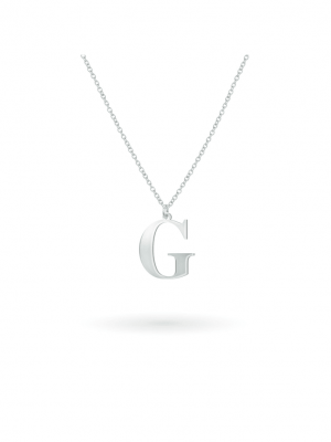 Anhänger mit Kette 925/- Sterling Silber 45cm Glänzend Beka & Bell Weiß