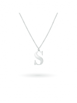 Anhänger mit Kette 925/- Sterling Silber 45cm Glänzend Beka & Bell Weiß