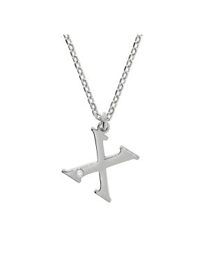Anhänger mit Kette 925/- Sterling Silber Diamant weiß Diamant 45+3cm Glänzend 0,008ct. Diamonds by Ellen K. Weiß