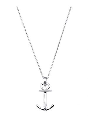 Anhänger mit Kette mit Diamant Silberfarben