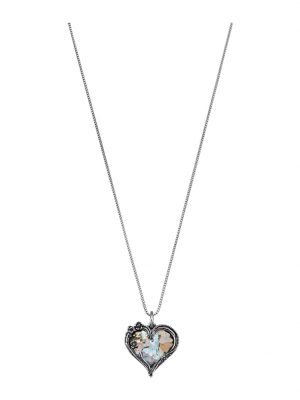 Anhänger mit Kette mit Roman Glass Roman Glass Silberfarben