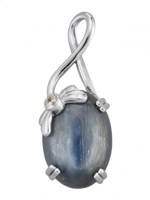 Anhänger mit Kyanit und Zirkonia Blau