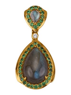 Anhänger mit Labradorit-Cabochons Gemondo Grün