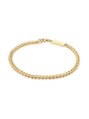 Armband Basic Herren Panzerkette Massiv Piece 925 Silber Kuzzoi Gold