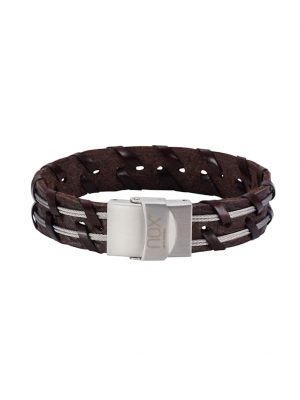 Armband Edelstahl 21cm Glänzend nox Braun