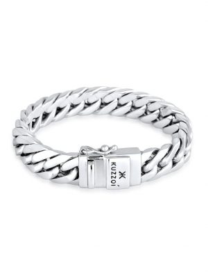 Armband Herren Panzerarmband Kastenverschluss 925Er Silber Kuzzoi Silber