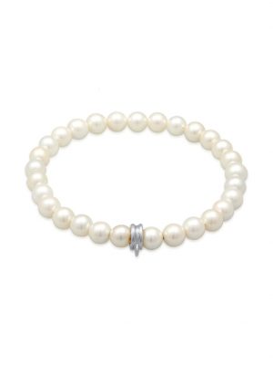 Armband Perlen Charm Carrier Beat Charmträger 925 Silber Nenalina Silber