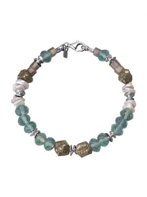 Armband Roman Glass Silberfarben