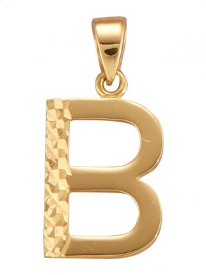 Buchstaben-Anhänger "B" in Gelbgold 585 Diemer Gold Gelbgoldfarben