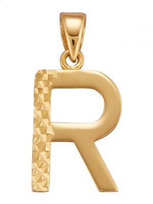 Buchstaben-Anhänger "R" in Gelbgold 585 Diemer Gold Gelbgoldfarben