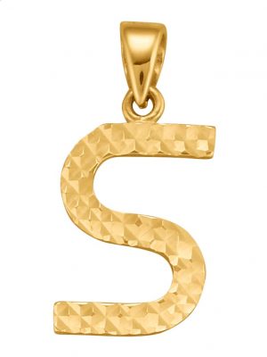 Buchstaben-Anhänger "S" in Gelbgold 585 Diemer Gold Gelbgoldfarben