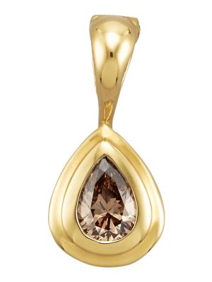 Clip-Anhänger mit Diamant Diemer Diamant Gelbgoldfarben