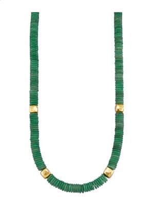 Collier mit Aventurinen und Pyrit Grün