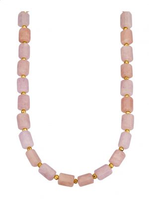 Collier mit Morganit und Pyrit Diemer Farbstein Rosé