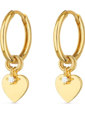 Damen-Creolen 925er Silber 2 Diamant, behandelt Guido Maria Kretschmer Gold