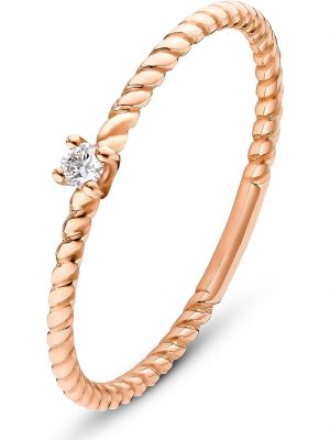 Damen-Damenring 1 Diamant CHRIST C-Collection Roségold