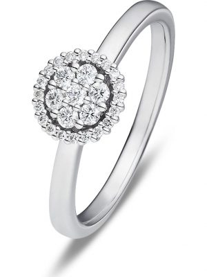 Damen-Damenring 585er Weißgold 27 Diamant CHRIST C-Collection Weißgold