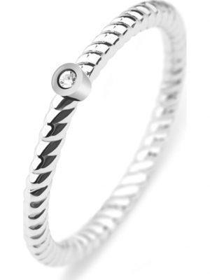 Damen-Damenring Edelstahl Swarovski-Kristall Paul Hewitt Silber