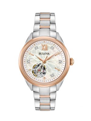 Damen-Mechanikuhr 98P170 Bulova Silberfarben