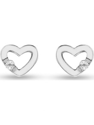 Damen-Ohrstecker Edelstahl 2 Zirkonia FAVS. Silber