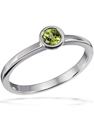 Damenring 925/- Sterlingsilber 1 Peridot Goldmaid Silberfarben