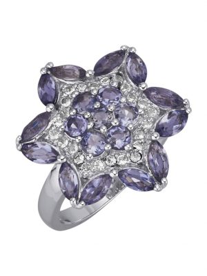 Damenring in Silber 925 Blau