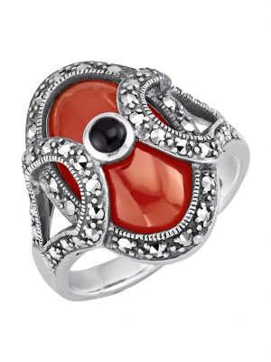 Damenring in Silber 925 Esse Orange