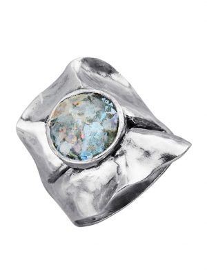 Damenring in Silber 925 Roman Glass Silberfarben