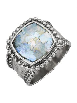Damenring in Silber 925 Roman Glass Silberfarben