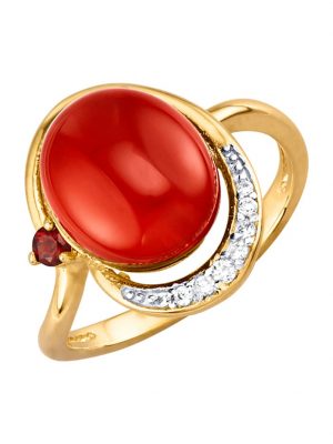 Damenring in Silber 925 Rot