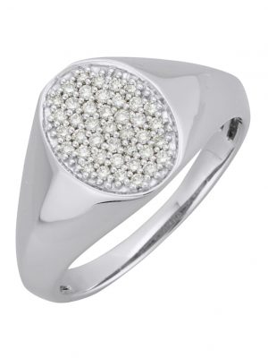 Damenring mit Brillanten Diemer Platin Silberfarben