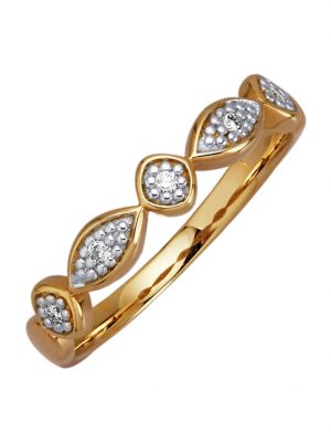 Damenring mit Diamanten AMY VERMONT Gelbgoldfarben
