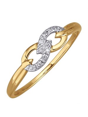 Damenring mit Diamanten AMY VERMONT Gelbgoldfarben